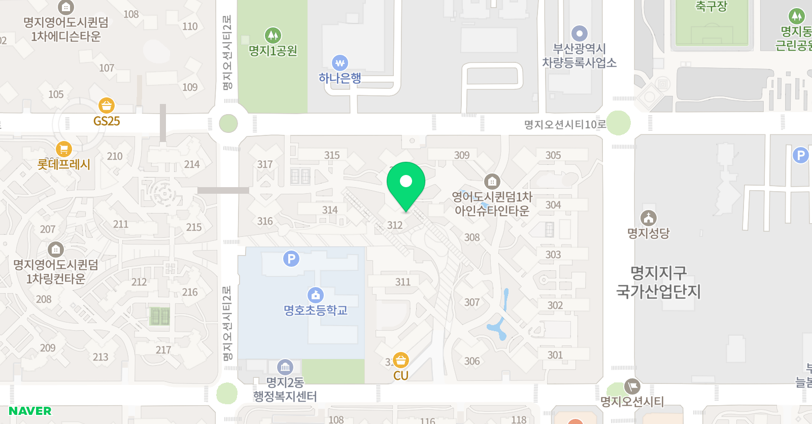 기탄 사고력교실 명지아인슈타인점 위치