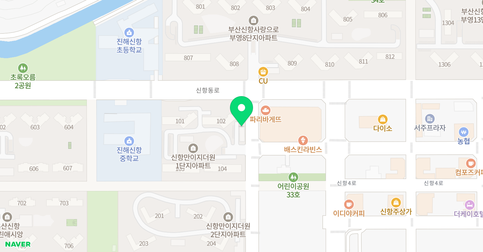 신항뮤직스쿨 음악학원 위치