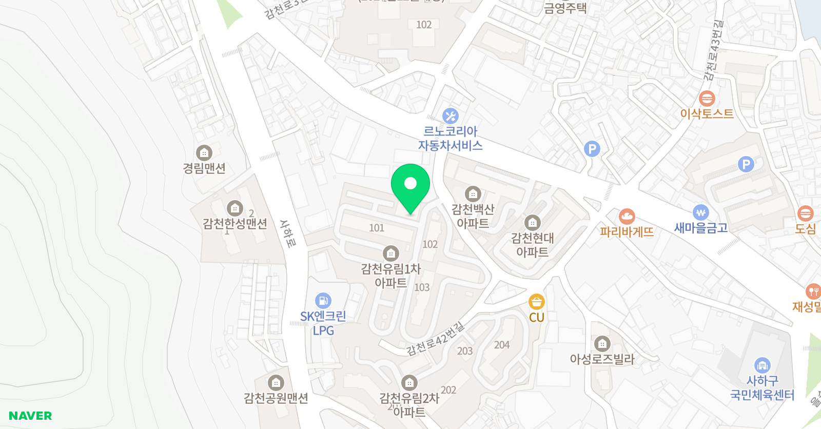 감천유림 음악학원 위치