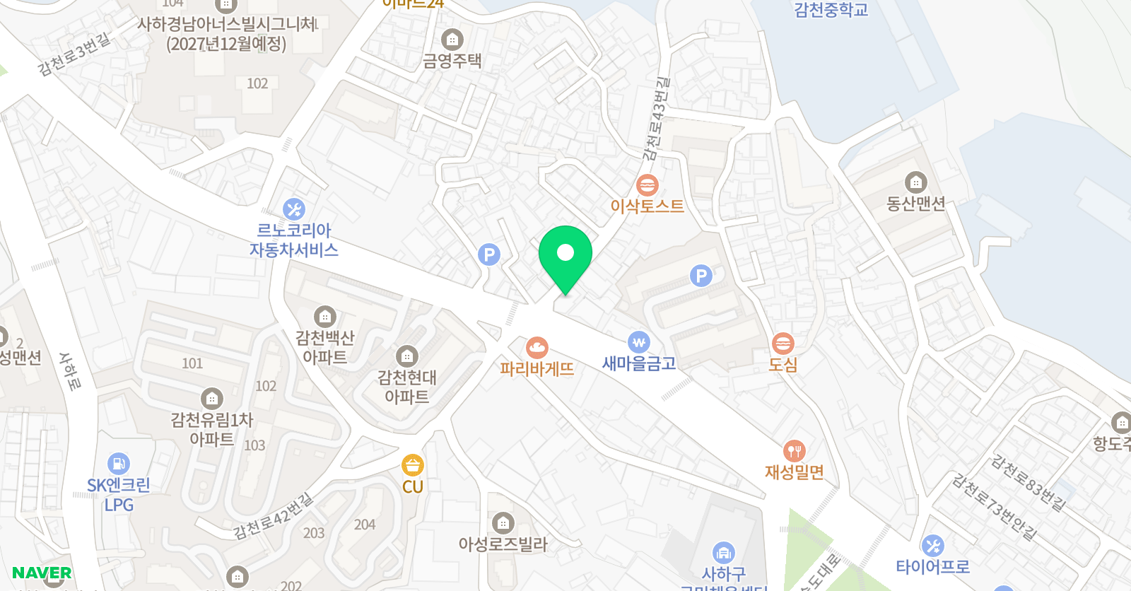 오름 수학영어 전문학원 위치