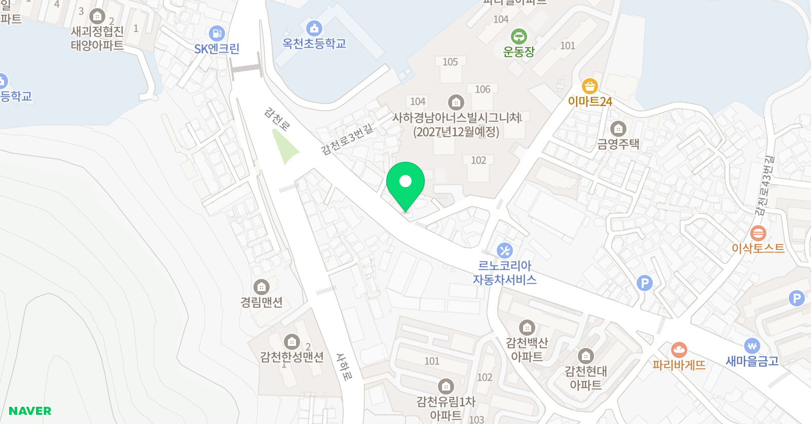 센텀 학원 위치