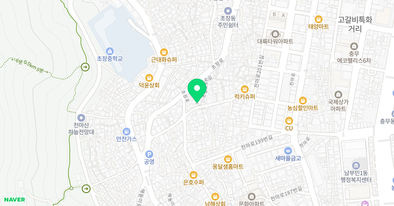 행복 주산암산 위치