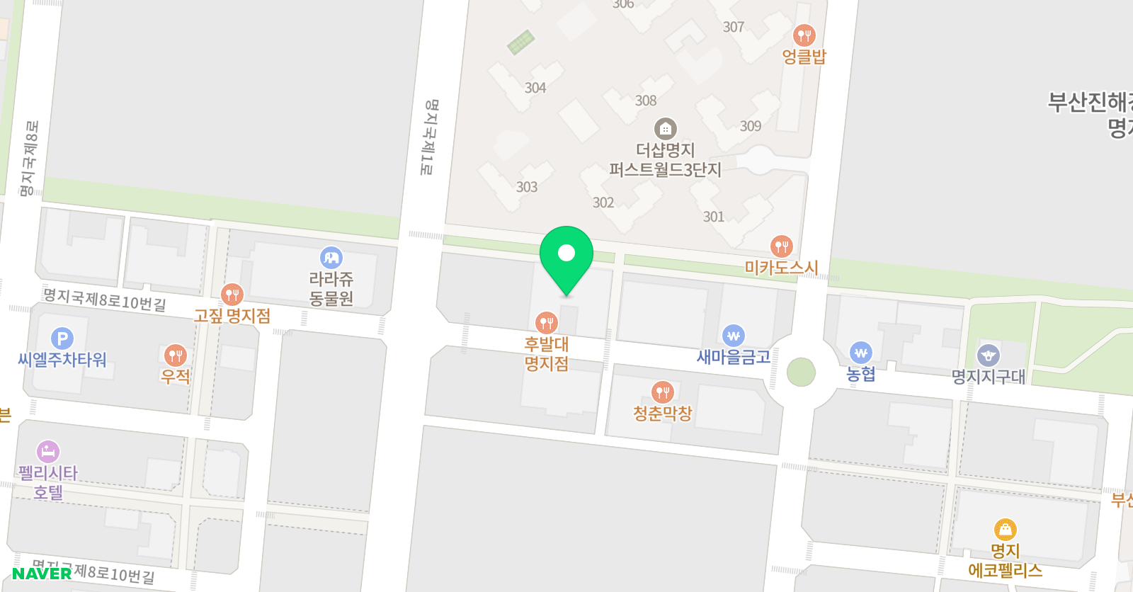 THE나이스 태권도 명지국제신도시 위치