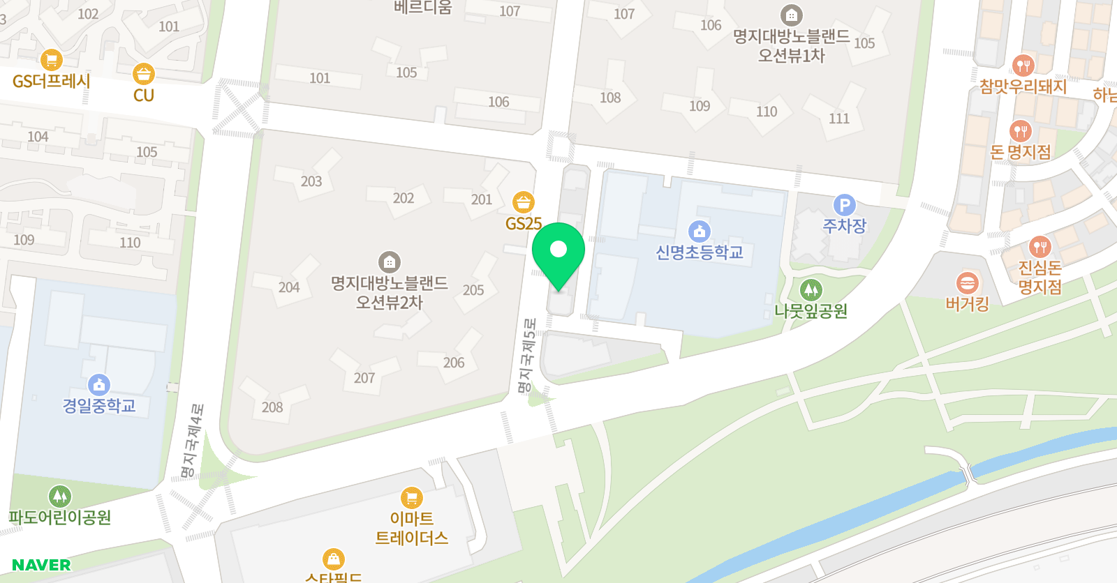 책나무 명지점 위치