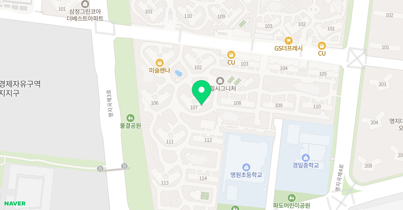 명품 수학학원 위치