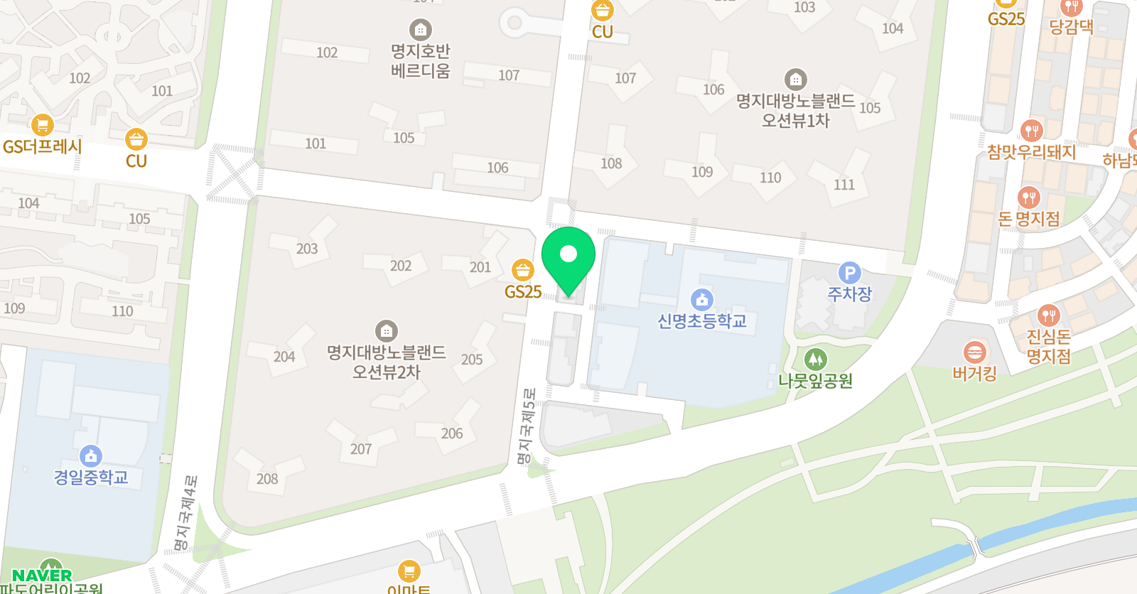 YBM잉글루 영어 국제신도시 제1학원 위치