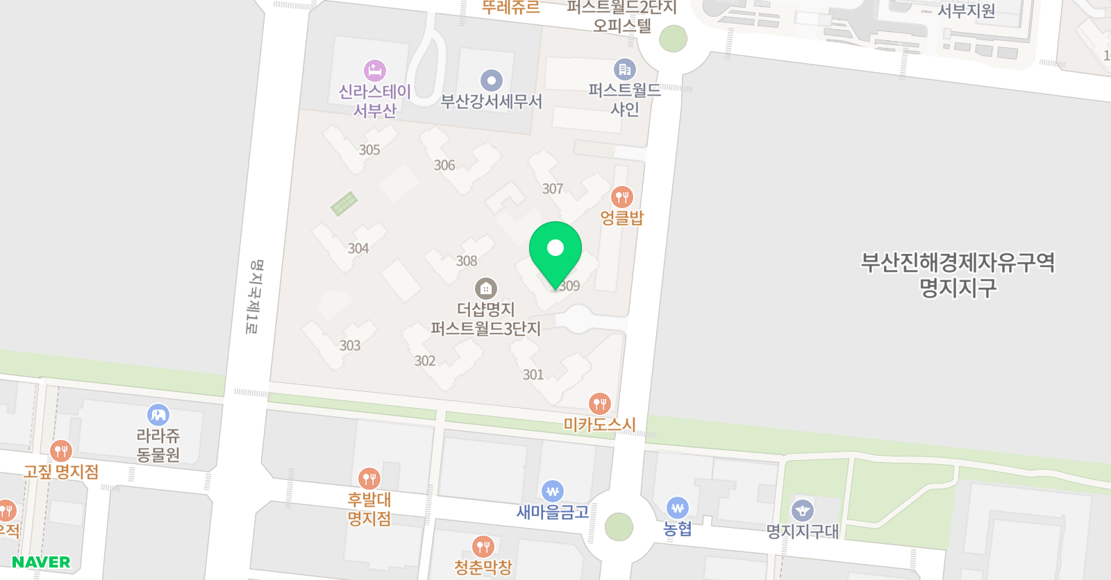기탄사고력교실 명지포스코3단지점 위치