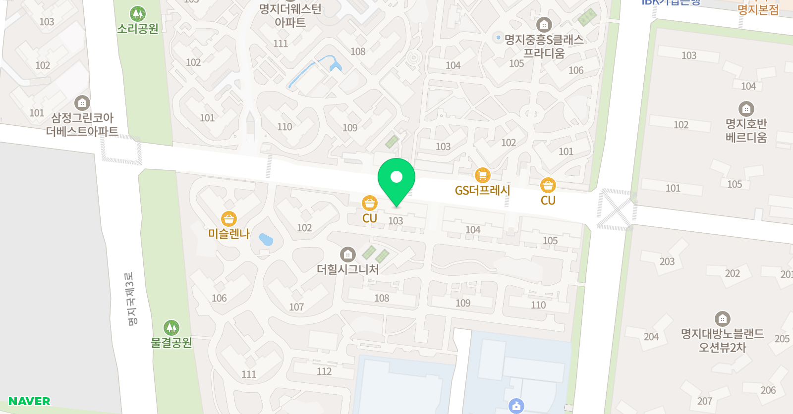 미래엔수학명지더나은수학교습소 위치