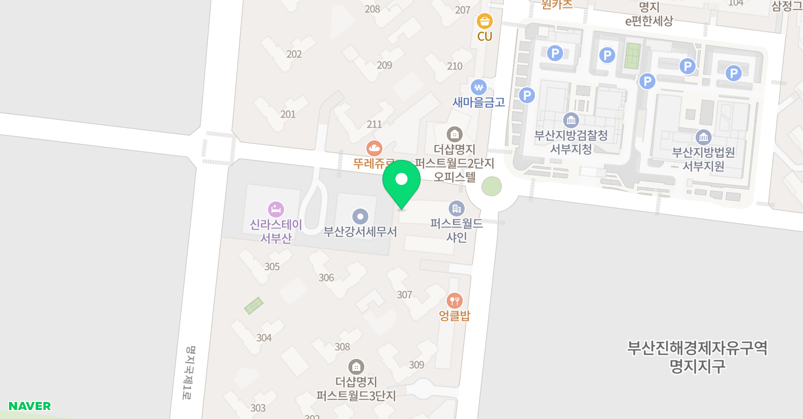 아트앤하트 부산명지퍼스트월드3단지 교육원 위치