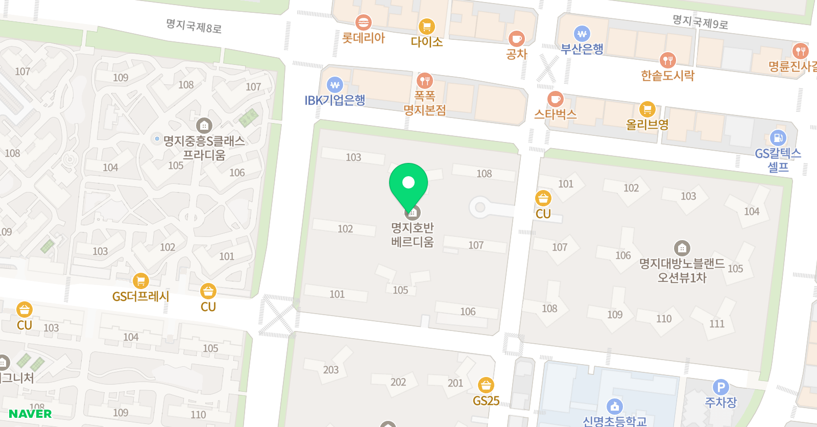 명지국제호반1차홈런 공부방 위치