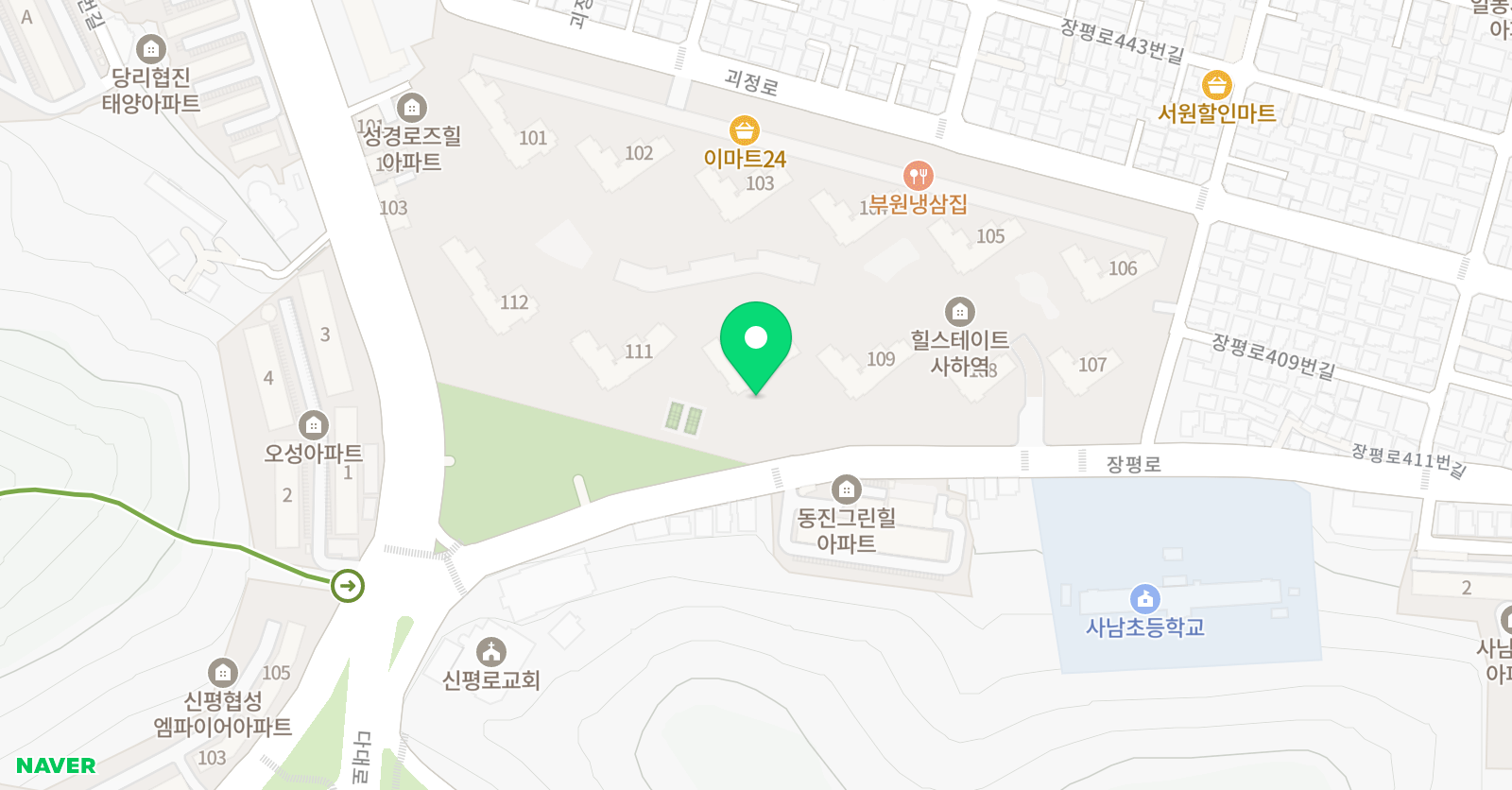 더힐스 스터디 위치
