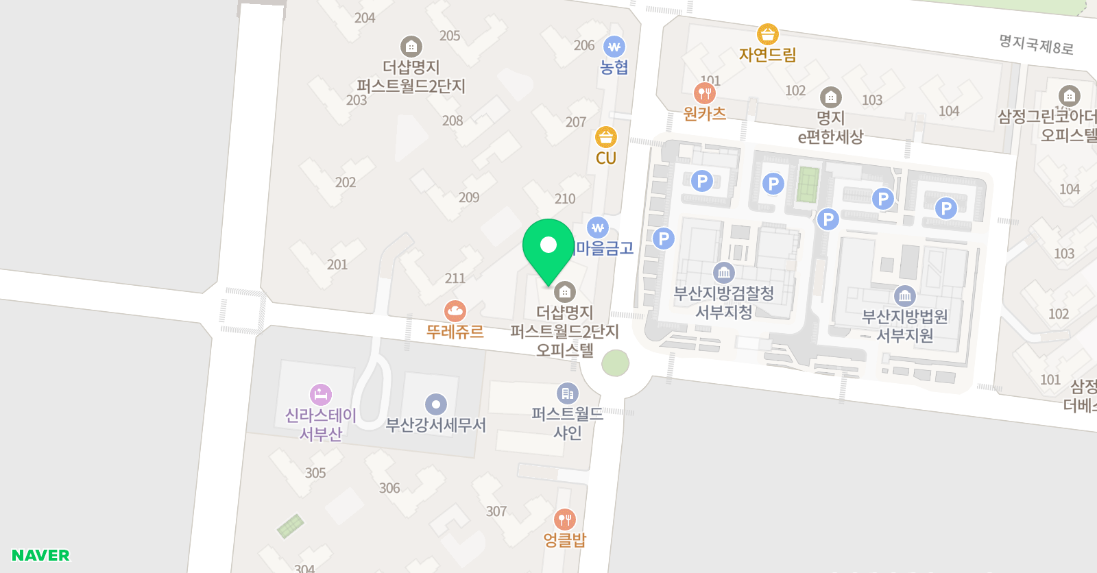 튼튼영어마스터클럽 더샵퍼스트월드 어학원 위치