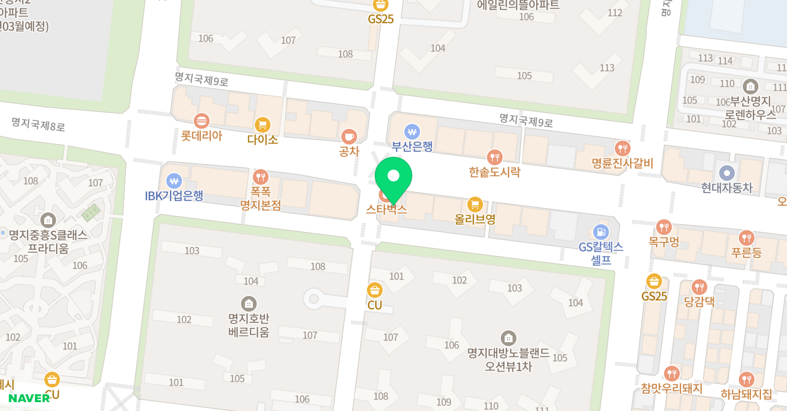 블리스피아노 음악학원 명지동 위치