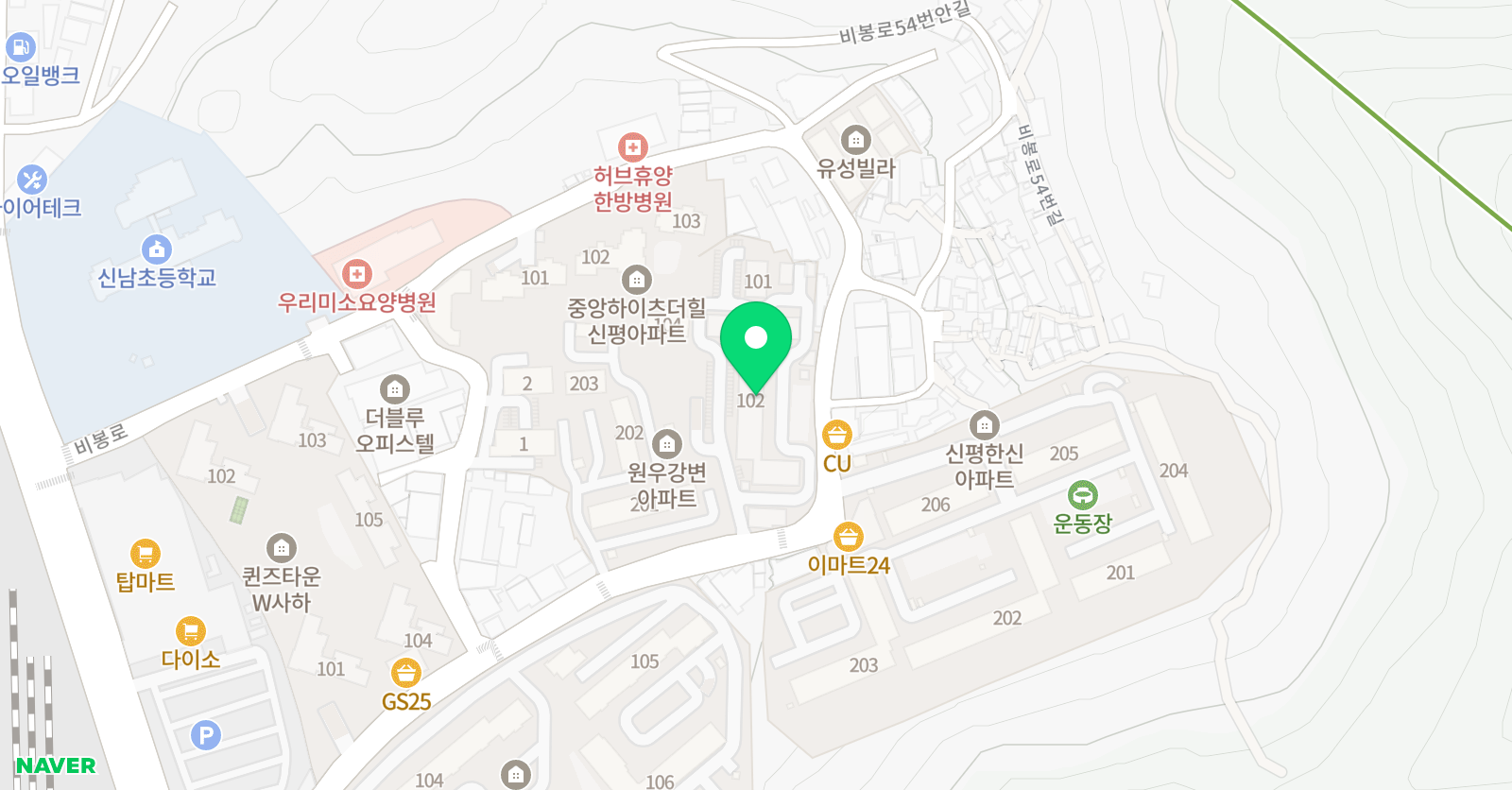 중앙엘리트 단과학원 위치