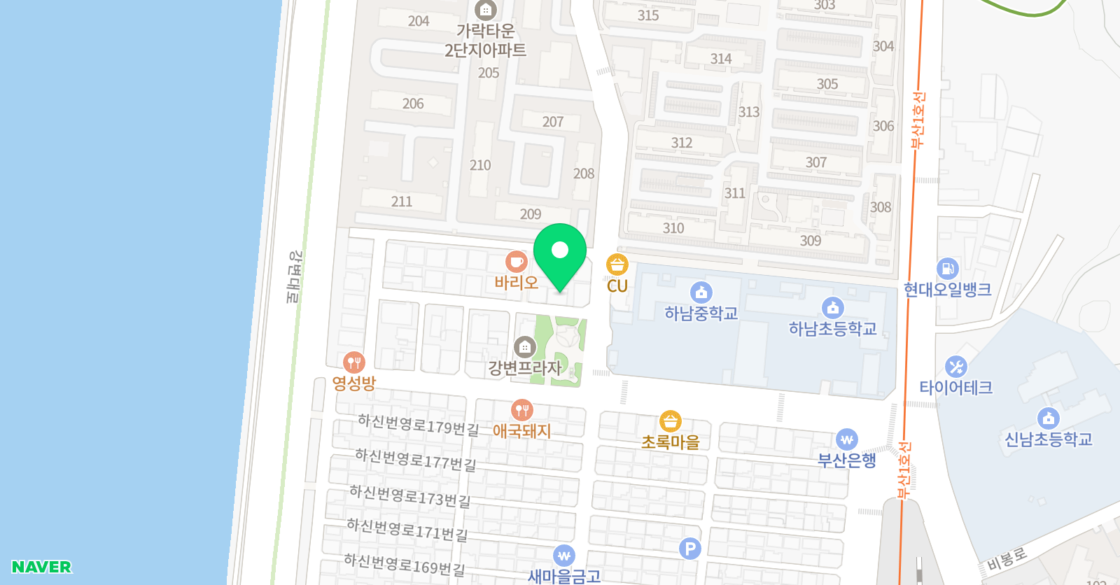 쎈수학 러닝센터 하단수리 학원 위치