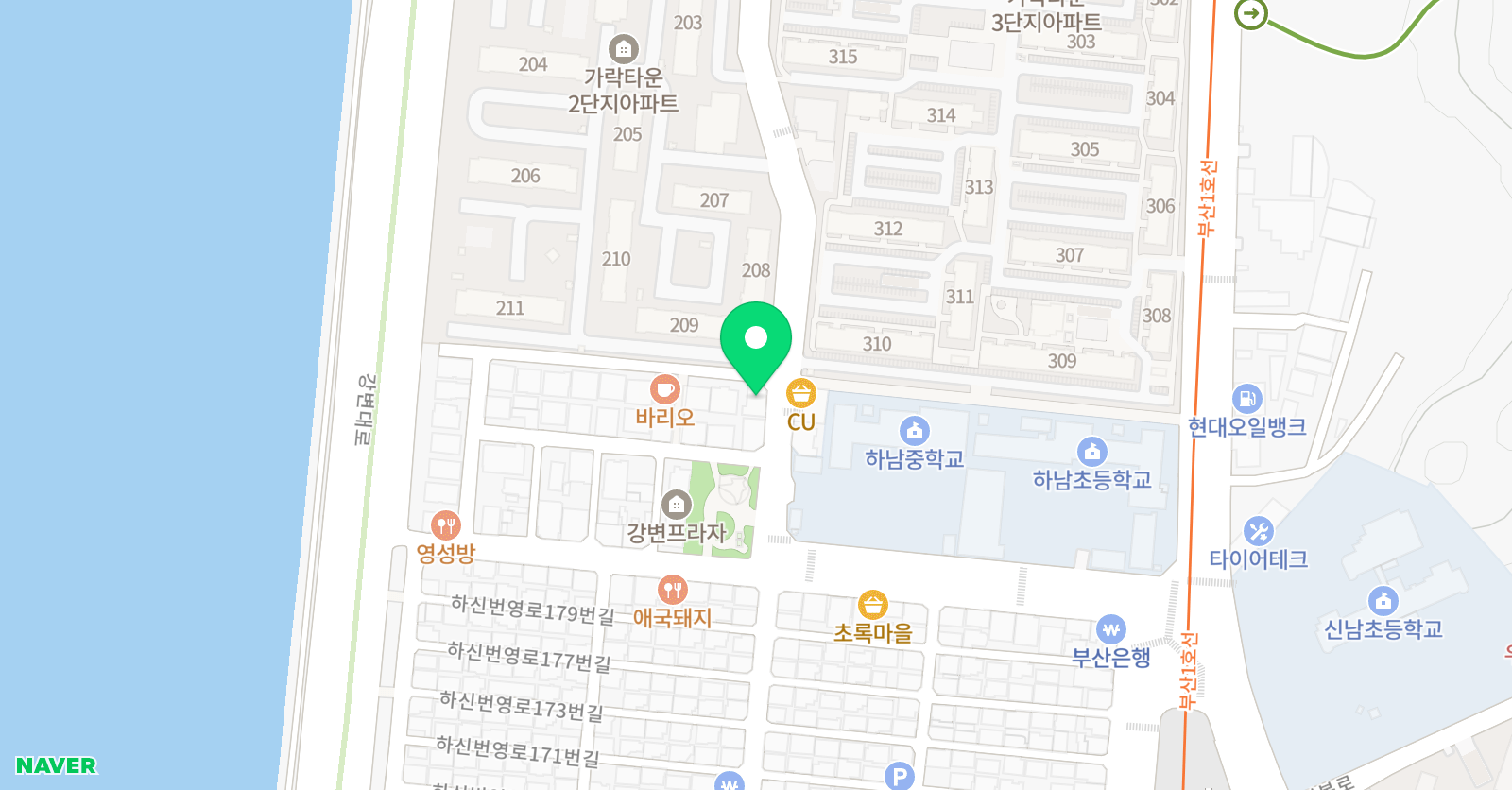 MTA 태권도 하단점 위치