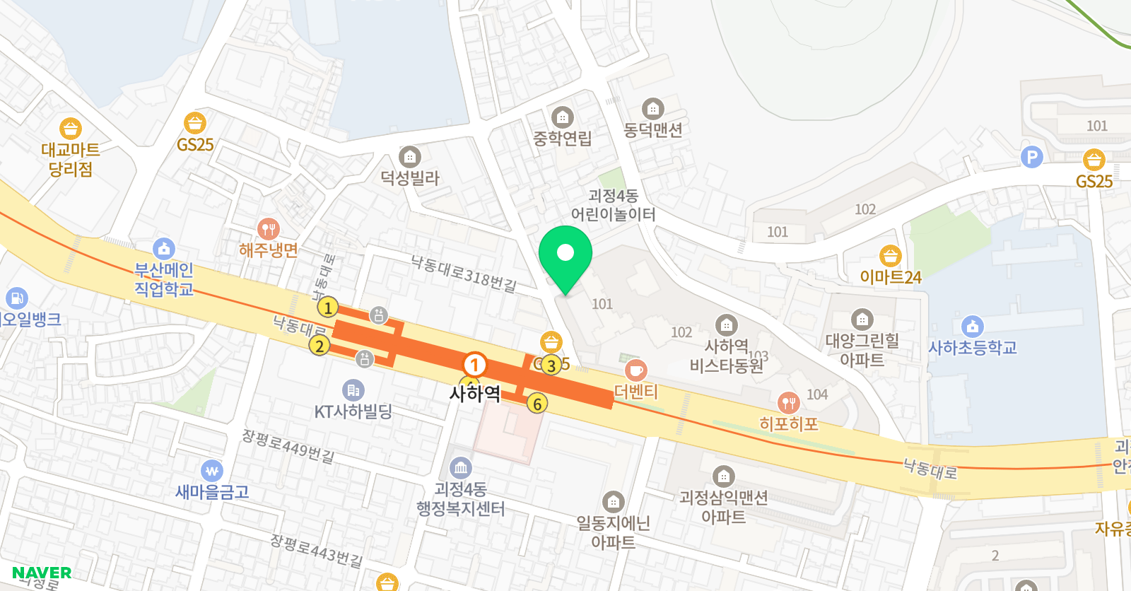 스마일영재 미술학원 사하구본점 위치