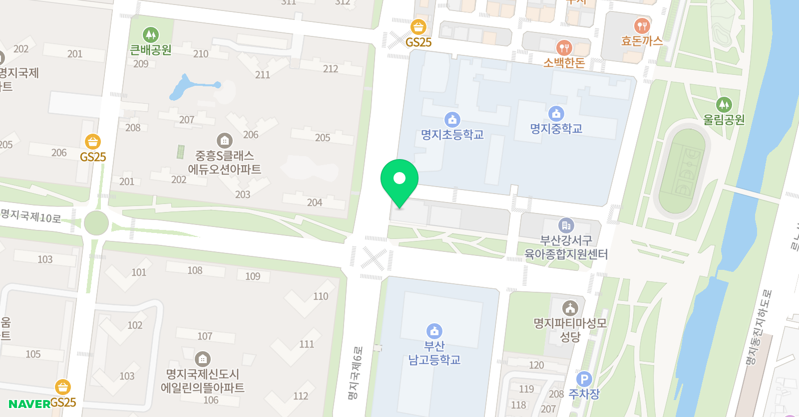 그라운디 댄스학원 명지점 위치