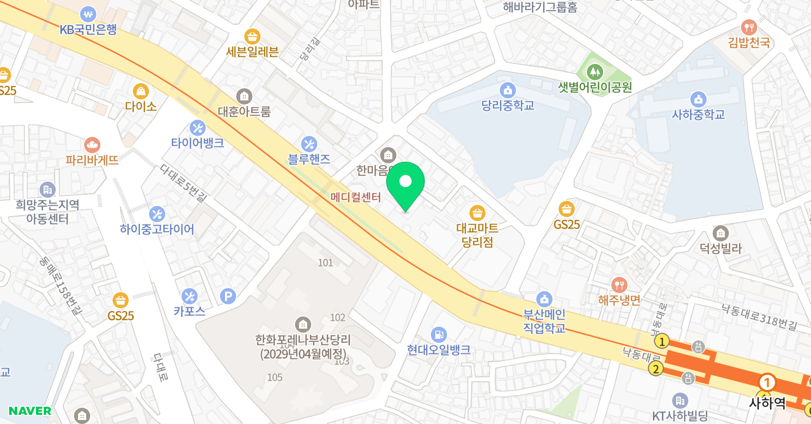 바른교육 더탄탄 학원 위치