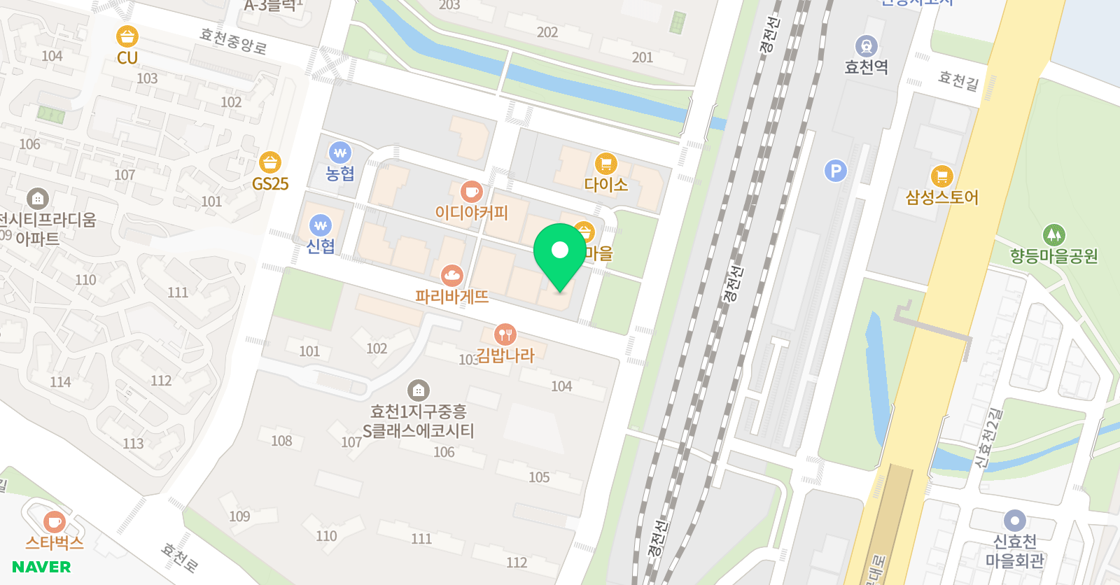 한우리독서토론논술 광주효천1지구 위치