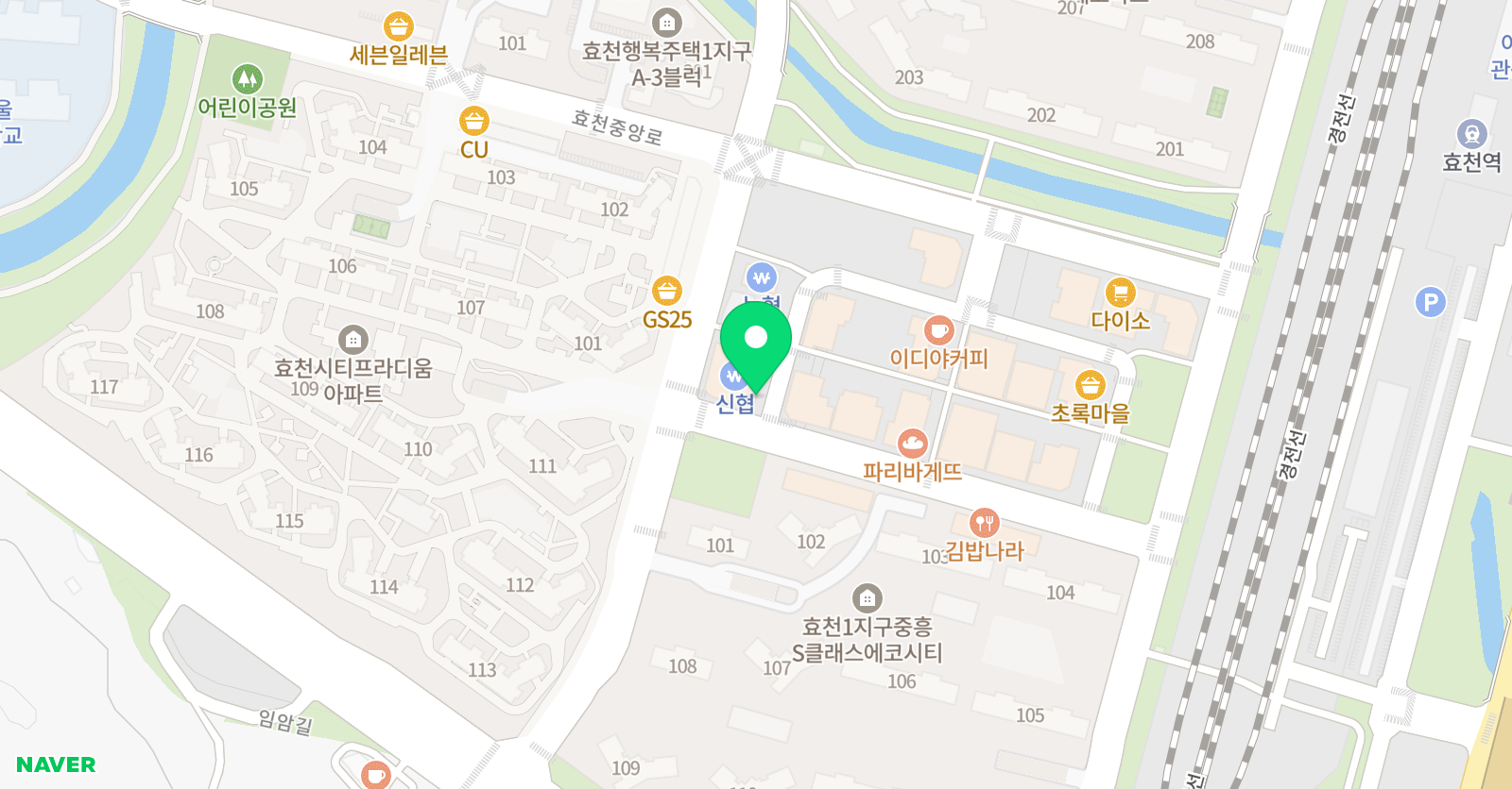 명품 영어학원 위치