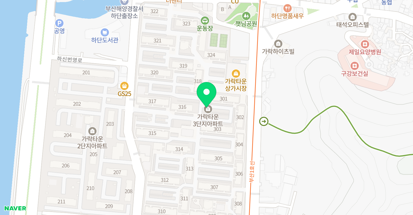 재능스스로교실 사하가락타운점 위치