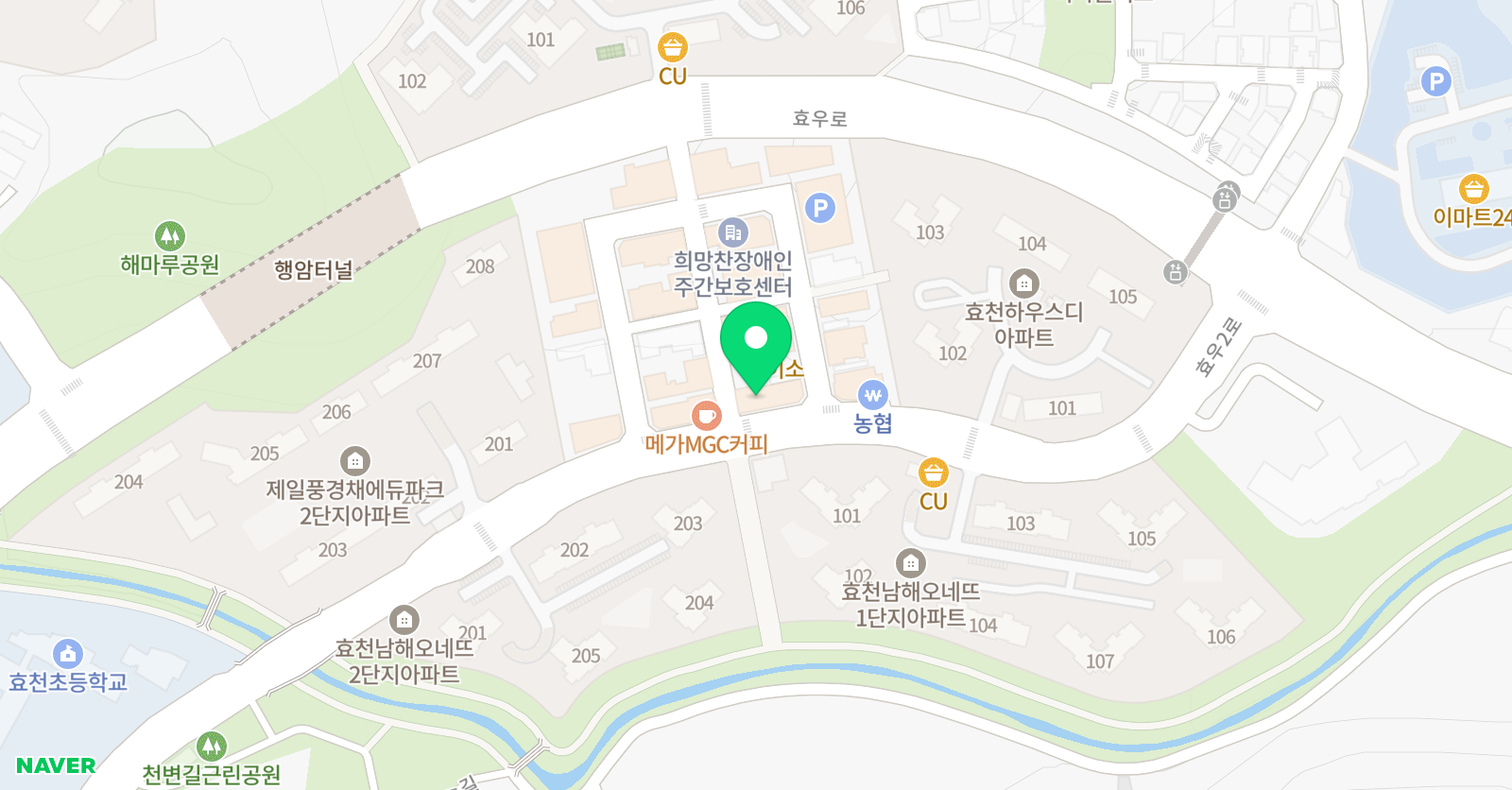 윤선생 우리집앞 영어교실 효천점 위치
