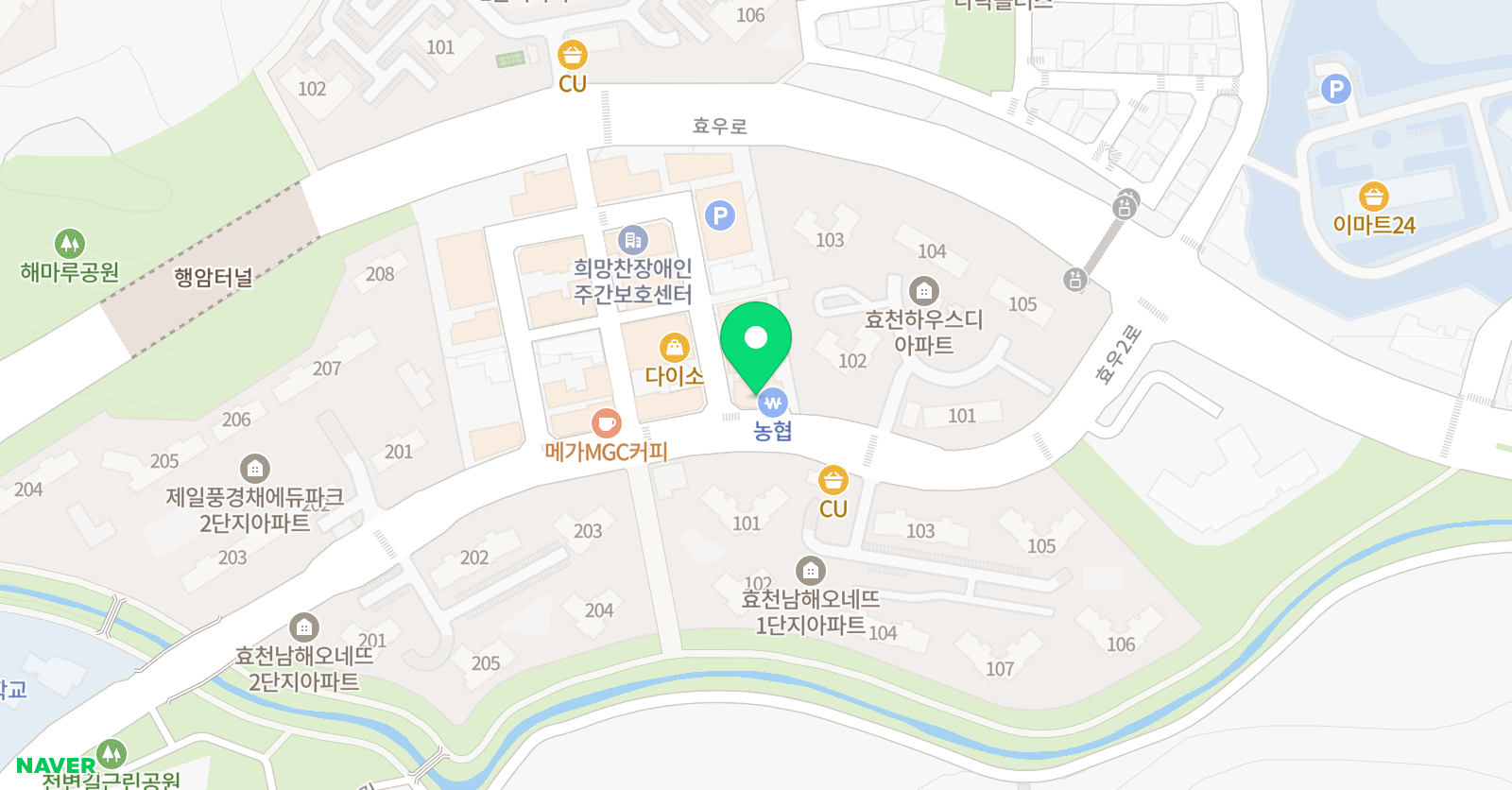 유앤아이왕 수학학원 효천학원 위치