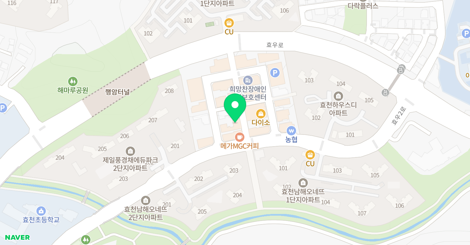 백호 태권도 위치