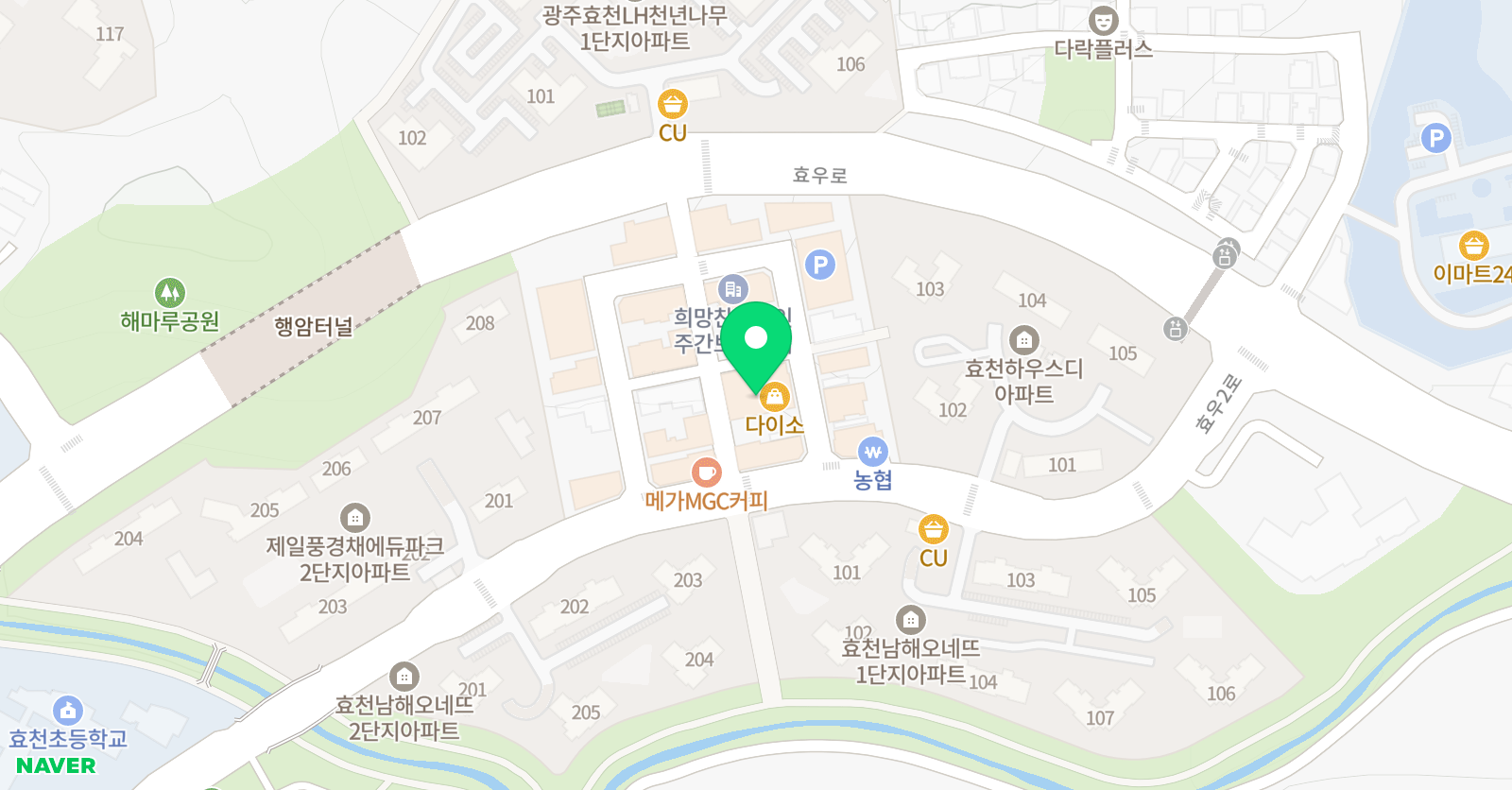 책통클럽 언어학원 효천브레인센터 위치