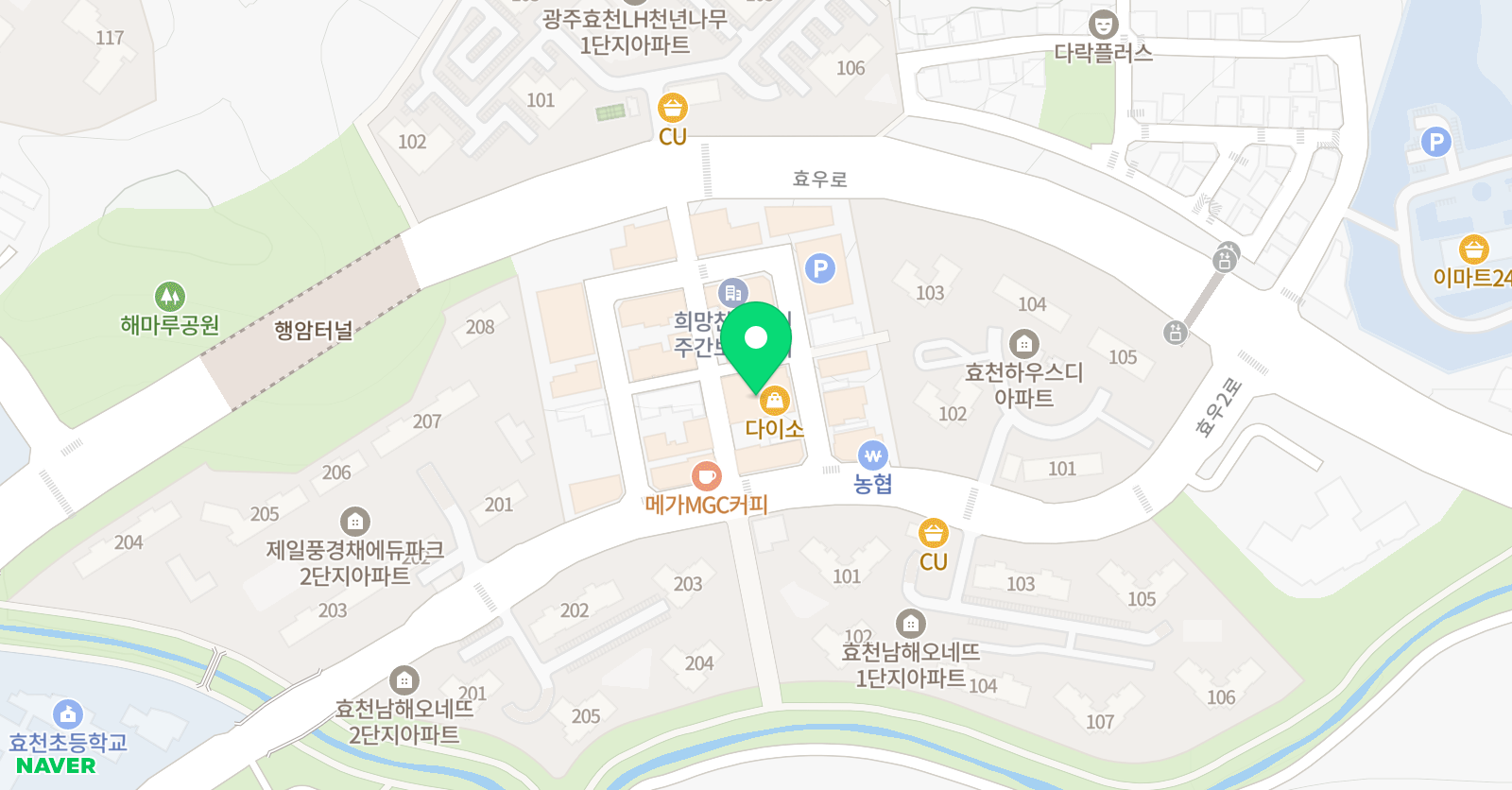 효천멘토 수학학원 위치