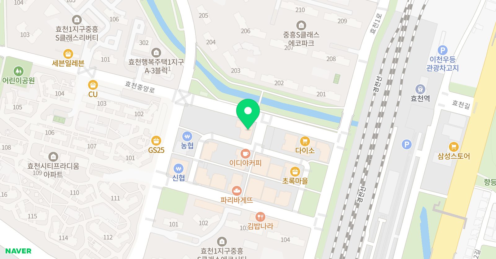 효천 사운드오브뮤직 음악학원 위치
