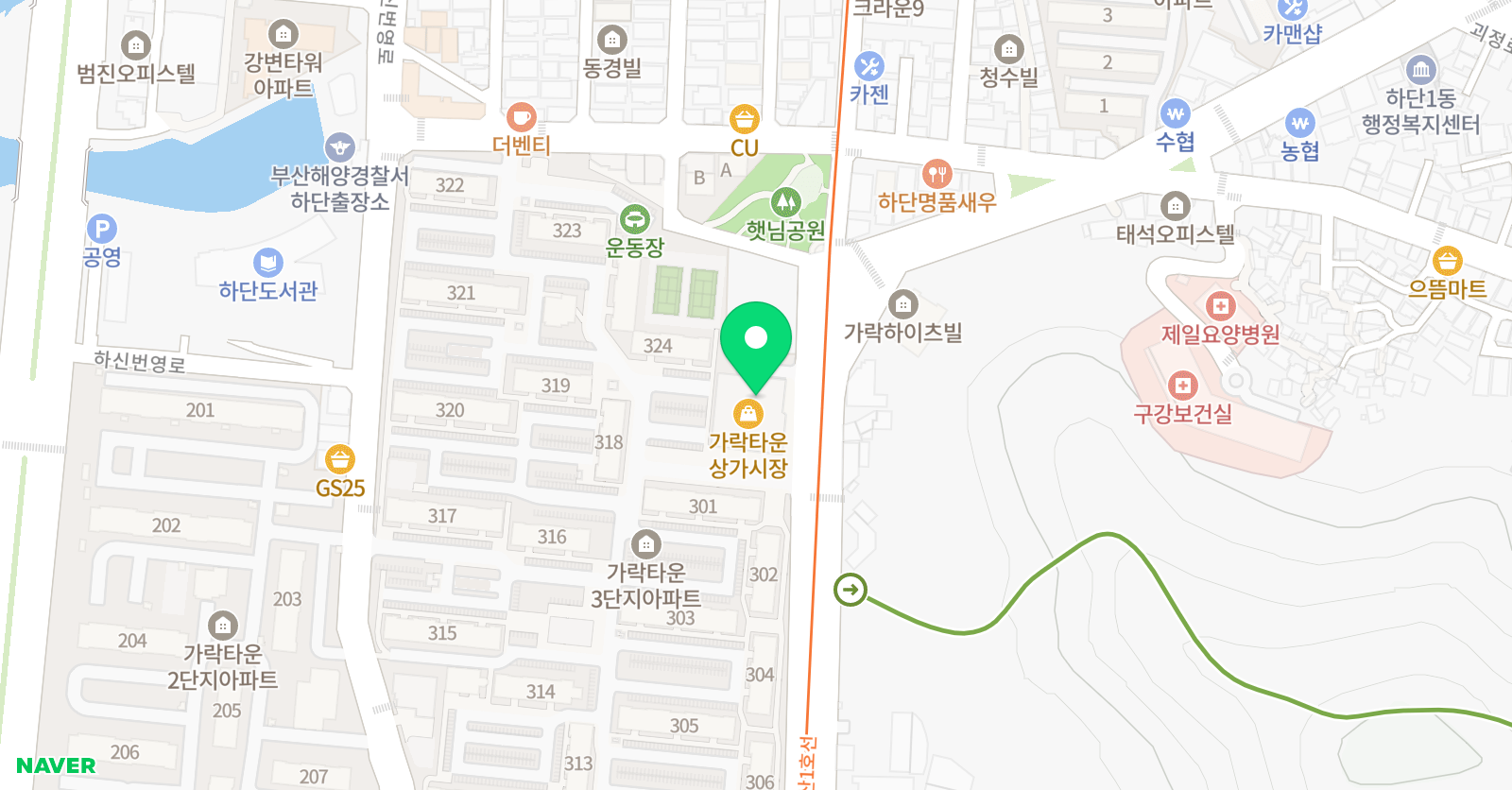 고쌤 탑과학 학원 위치