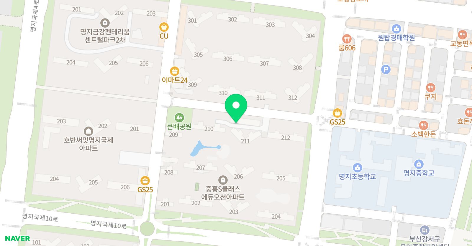 스마트해법 수학 명지중흥2차점 위치