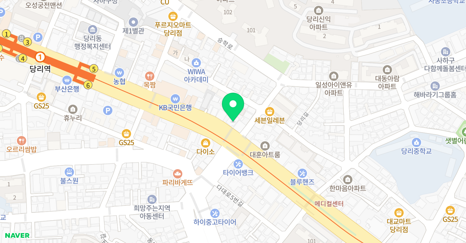 창조의아침 미술학원 사하캠퍼스 위치
