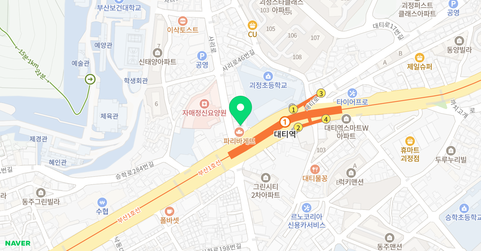 우렁찬 태권도 위치