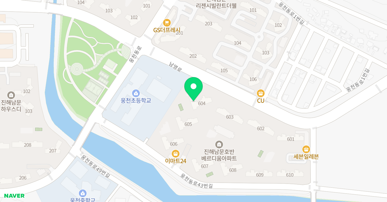 스마트해법 수학 진해호반베르디움점 위치
