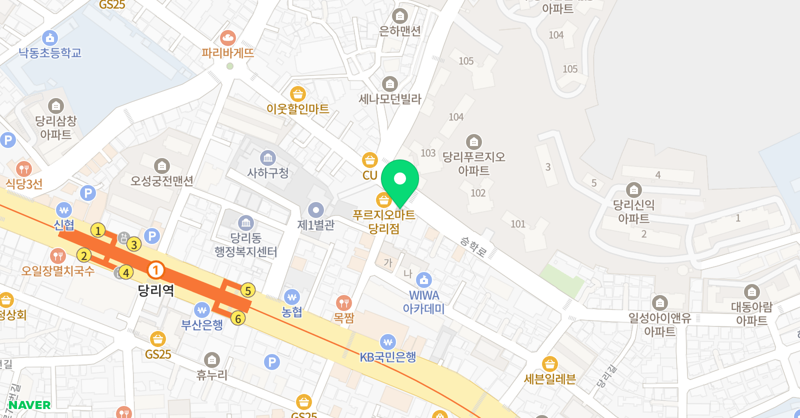 패럴랙스 학원 낙동캠퍼스 위치