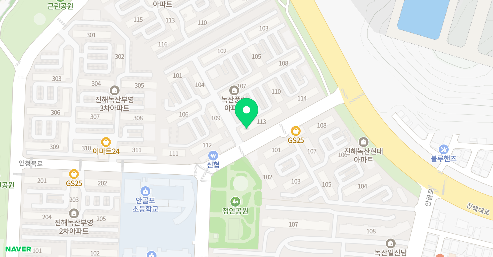 맘스 영어독서클럽 용원풍림센터 위치