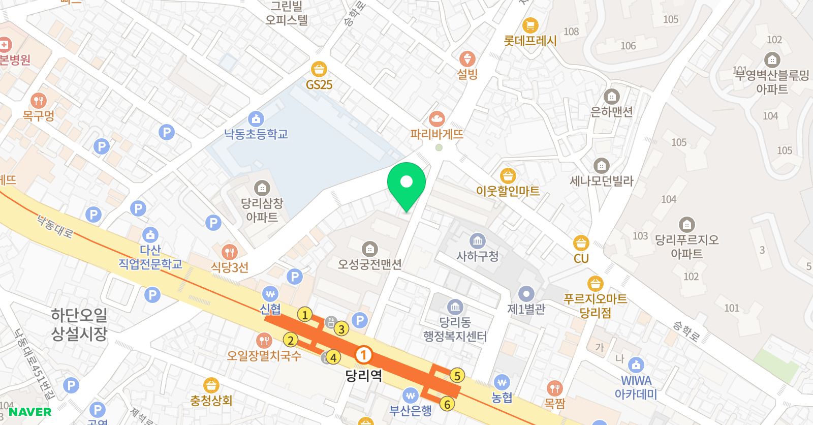 푸르넷 공부방 당리공부방 위치