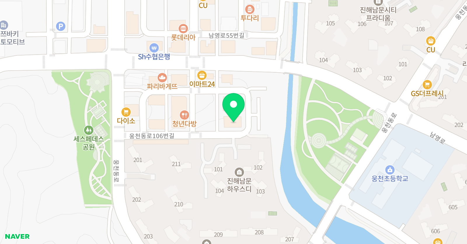 지음학원 남문분원 위치
