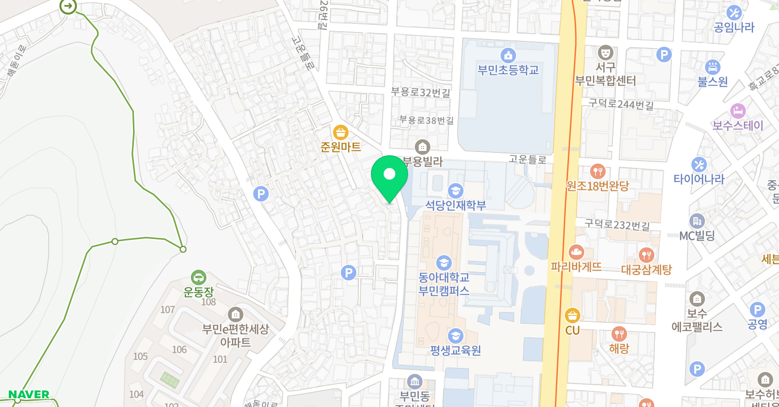 아리랑 멋타리 태권도장 위치