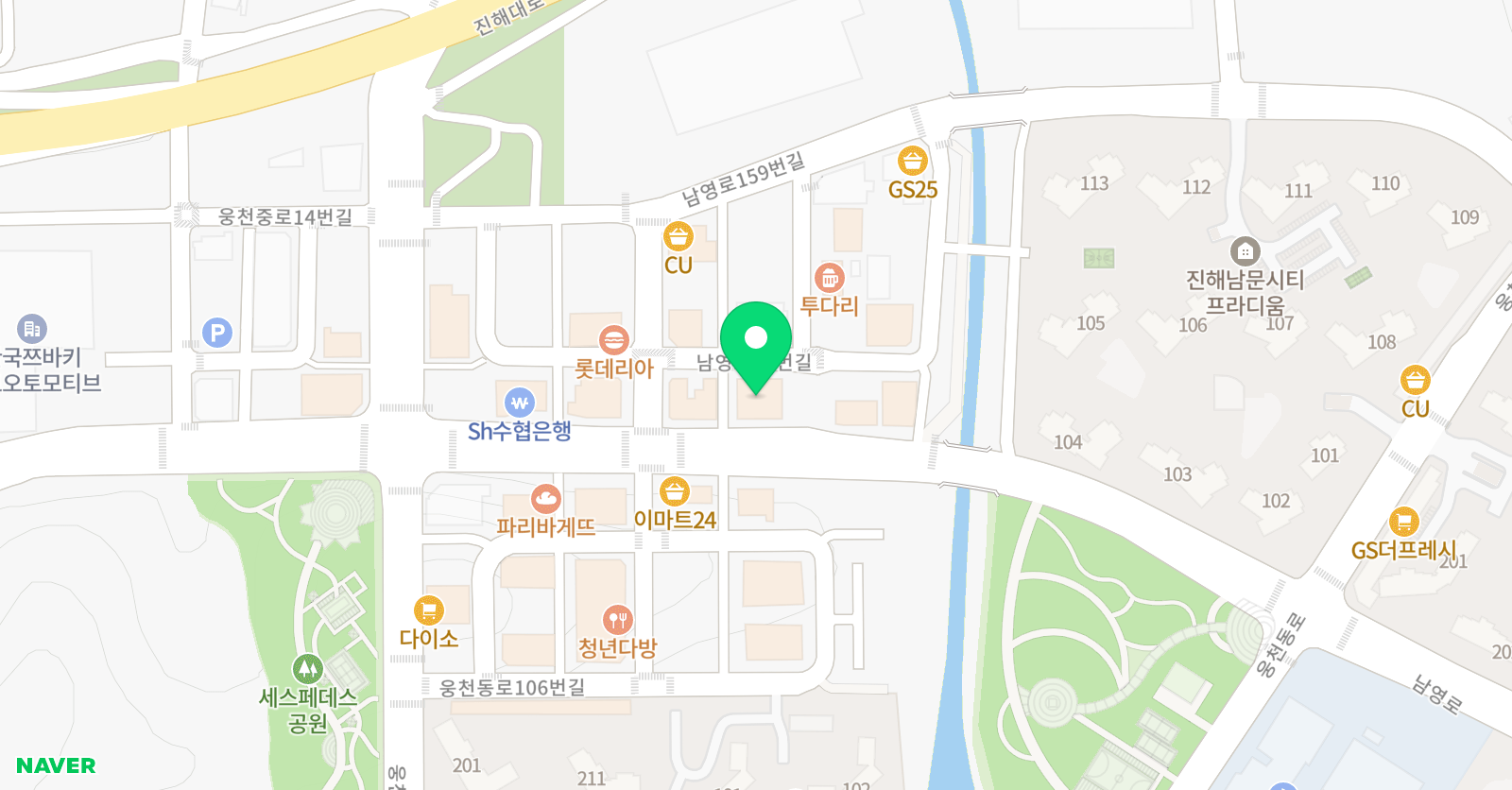 감사랑리더십 태권도 위치