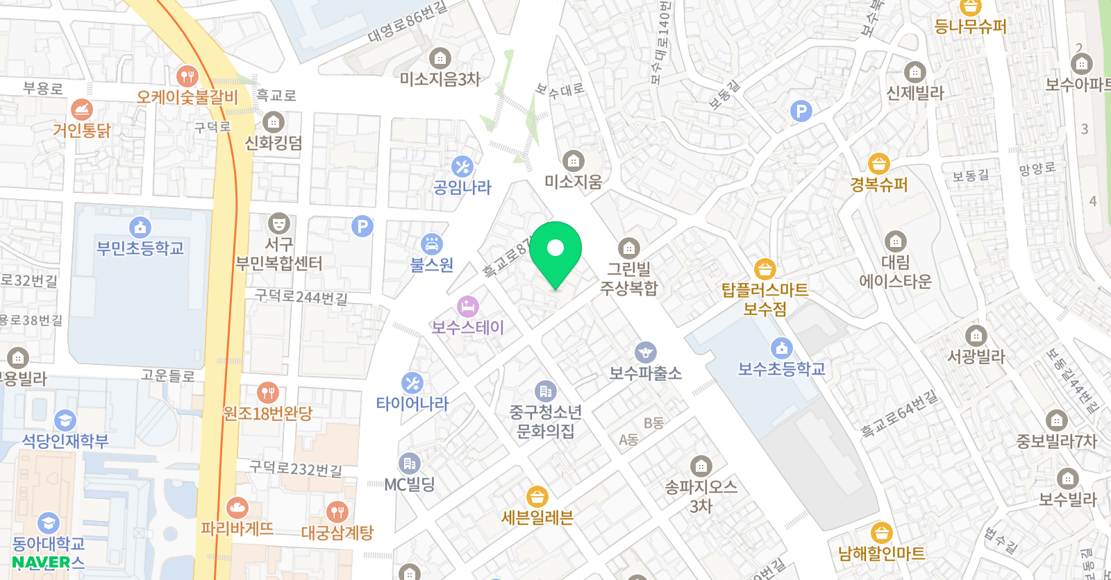 백쌤 영어학원 위치