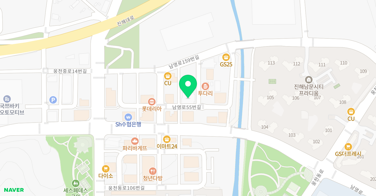 한반도 태권도 위치