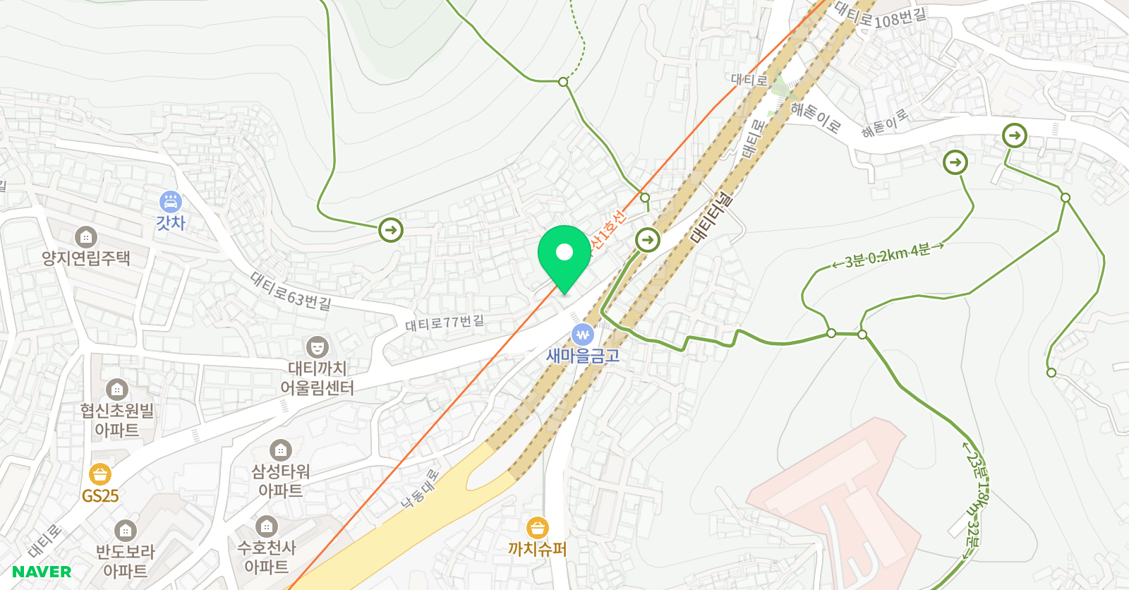으뜸 학원 위치