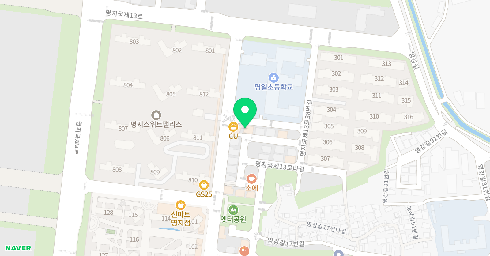 스마트해법 수학교습소 명일초점 위치