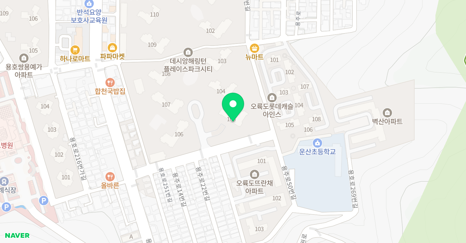 용호데시앙꿈이룸 클래스 위치
