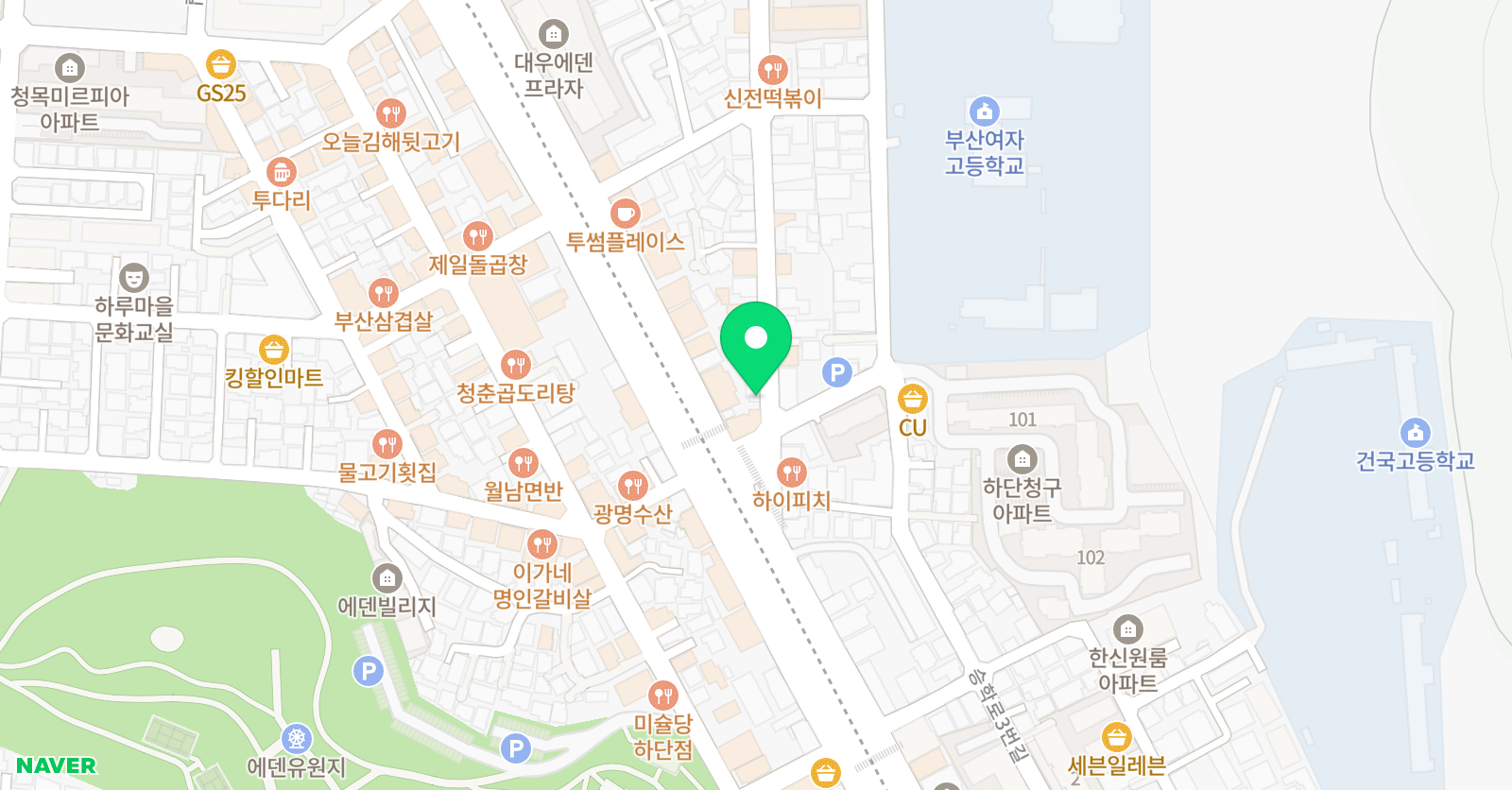 빠레뜨아뜰리에 부산하단본원 위치