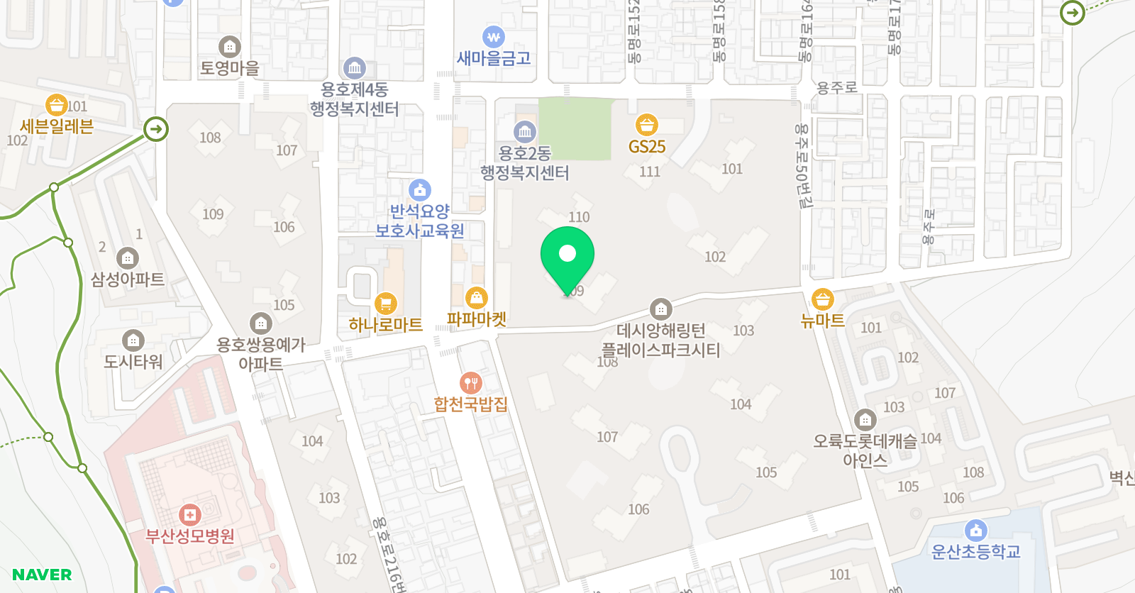 기탄 사고력교실 부산용호데시앙해링턴점 위치